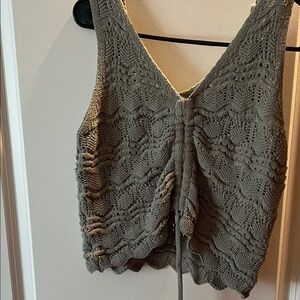 Jessica Simpson Olive Knit Tank Top